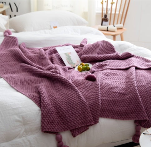 Fjord – Plaid Tricoté Nordique à Franges